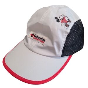 Columbia Disney Mickey Mouse Hat Red White Black EUC O/S Cap Mesh Sides